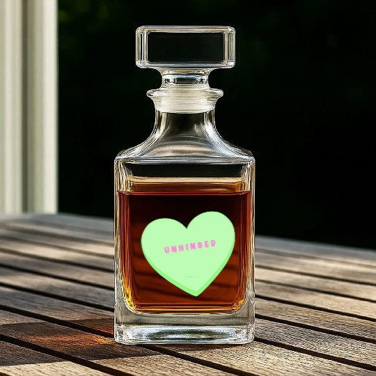 unhinged conversation heart Whiskey Decanters