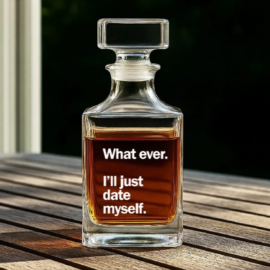 What Ever I Ll Just Date Myself Anti Valentine Whiskey Decanters