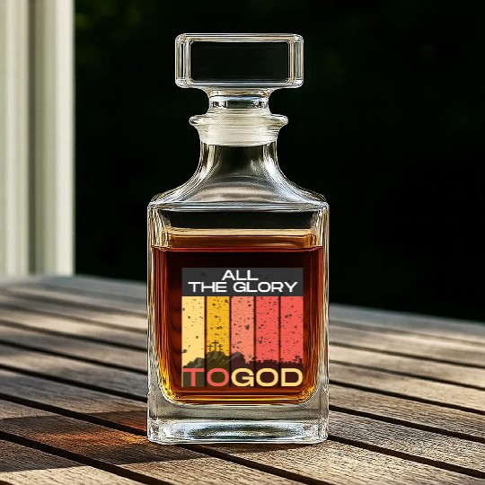 All The Glory to God Whiskey Decanters