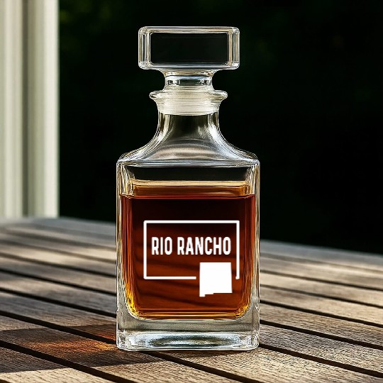 Rio Rancho New Meco Nm- Home Hometown Vacation Whiskey Decanters
