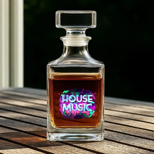 House Music All Night Long Rave Edm Deep Techno Whiskey Decanters