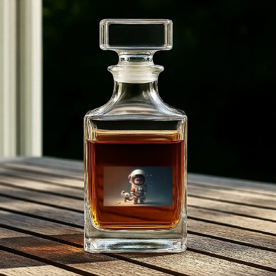 Cosmic Steps: The Baby Astronaut's Journey Whiskey Decanters