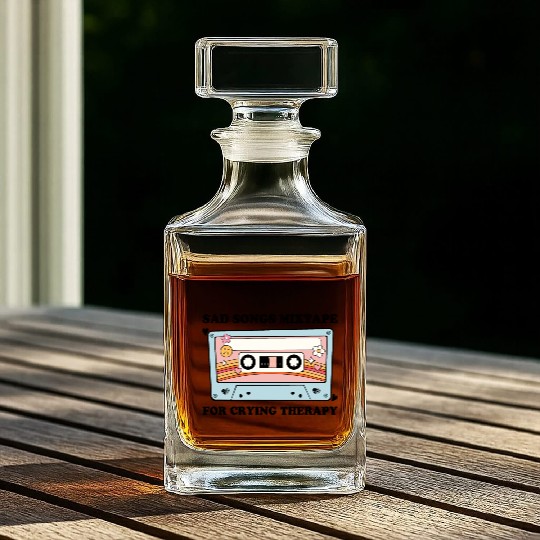 Sad Songs Mixtape, For Crying Therapy Whiskey Decanters