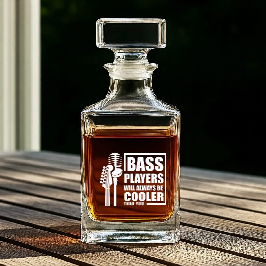 Bass Guitar cooler than a Guitar or Guitarist Whiskey Decanters