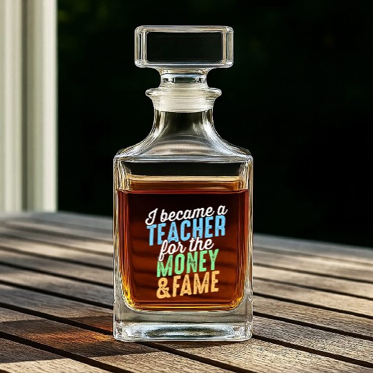 I Became A Teacher The Money And Fame Whiskey Decanters