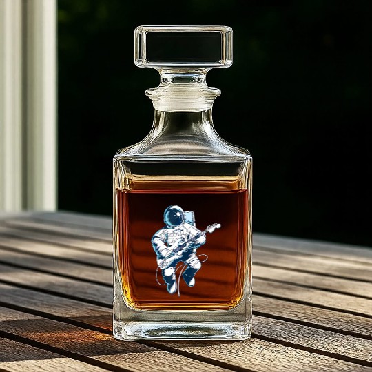 Space Astronaut Musician Guitar Astronaut Whiskey Decanters