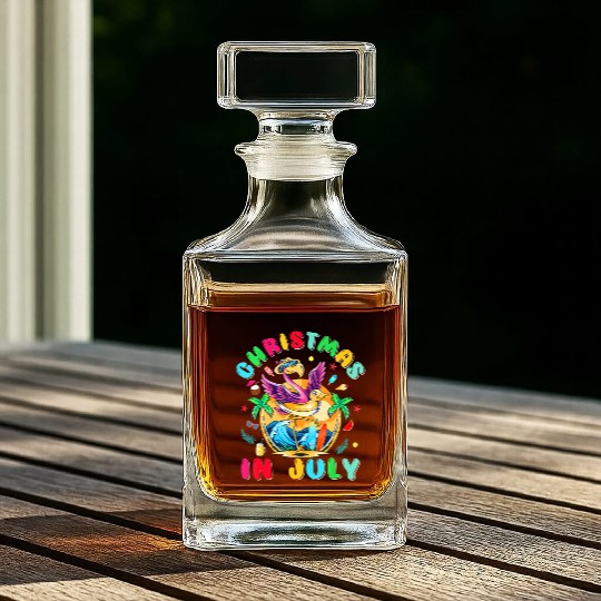 Just A Girl Who Loves Christmas In July Summer Whiskey Decanters