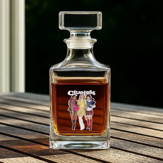Clueless Bedazzled Logo Whiskey Decanters