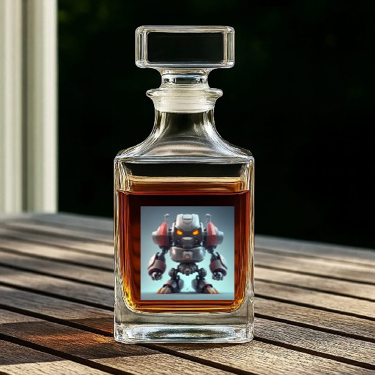 Angry 3D Robot Whiskey Decanters