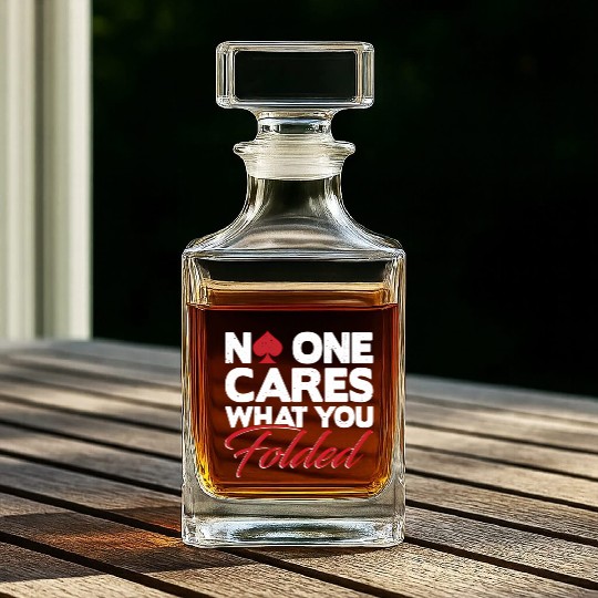 Poker Texas Hold'Em Gambling Whiskey Decanters