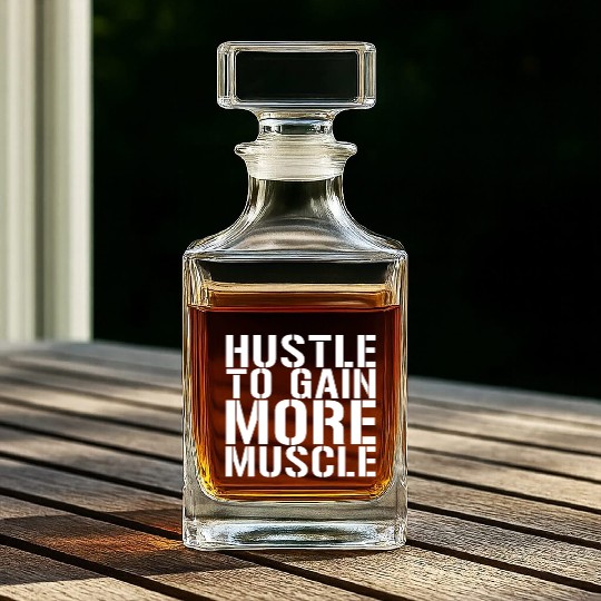 Hustle To Gain More Muscle Whiskey Decanters