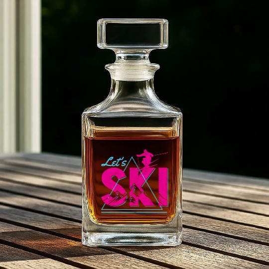 Ski Winter Sports Skiing Skier Whiskey Decanters