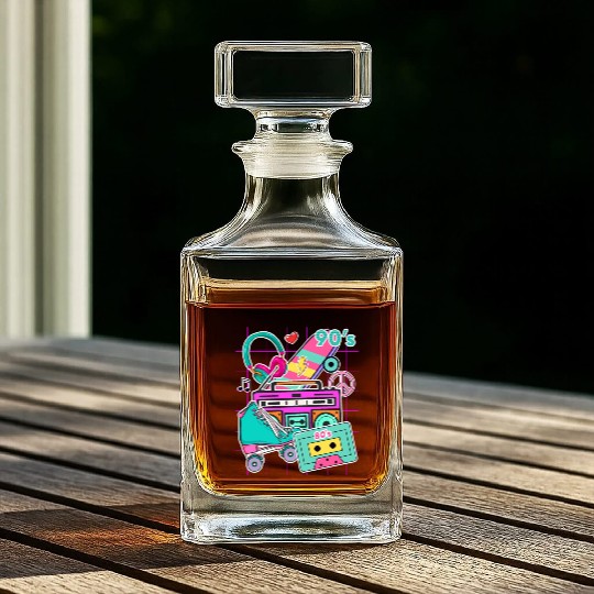 80'S 90'S Party Elements - Pop - Music Cassette Whiskey Decanters