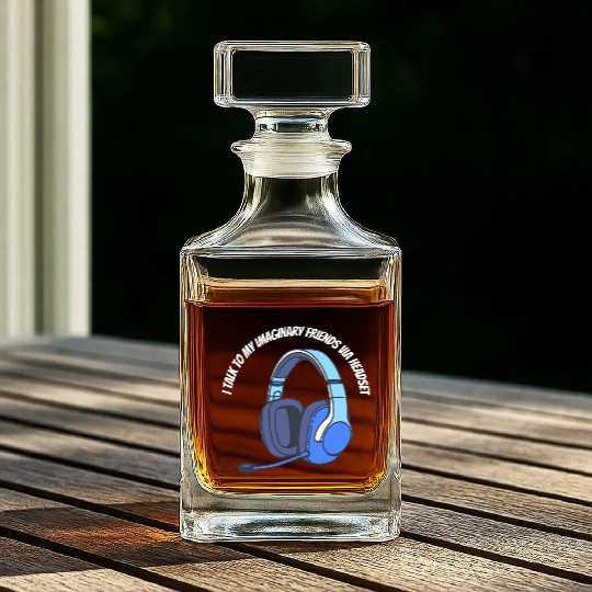Gamer Imaginary Friends Whiskey Decanters