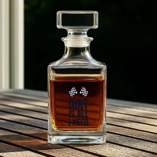 Dirt Bike Racing Track Motocross Whiskey Decanters