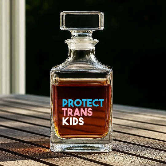 Protect Trans Transgender Pride Whiskey Decanters