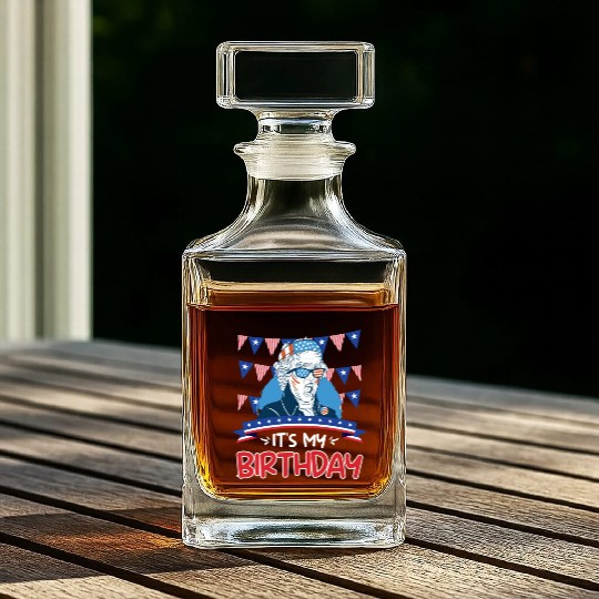 Its my Birthday Independence Day George Washington Whiskey Decanters