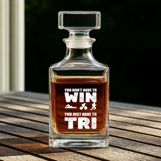 Triathlete Swim Bike Run Triathlete Whiskey Decanters
