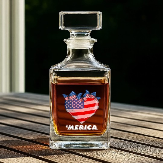 Patriotism Merica Pride US Patriots USA Fan Whiskey Decanters