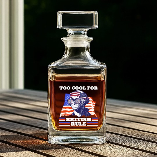George Washington Too cool for British rule USA Whiskey Decanters