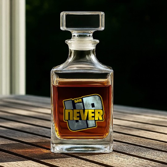 Never Give UP Whiskey Decanters