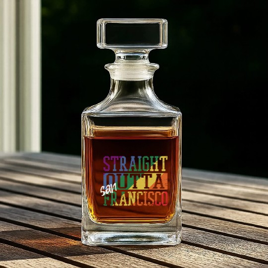 Straight Outta San Francisco Whiskey Decanters