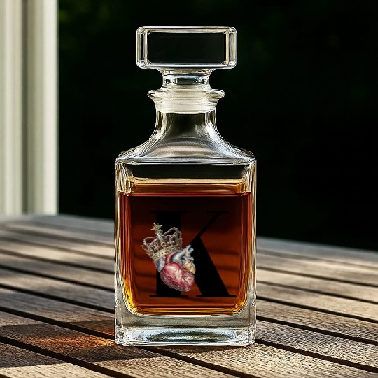 king of hearts Whiskey Decanters