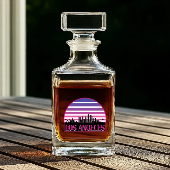 LOSANGELES CIRCLE striped Whiskey Decanters