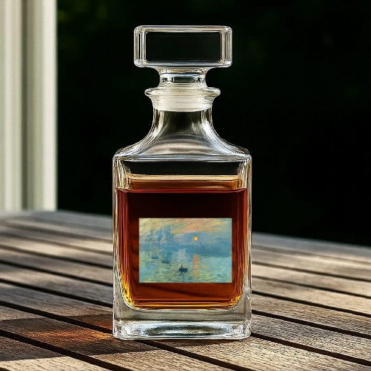 Bitcoin Coin-Crypto Painting Whiskey Decanters