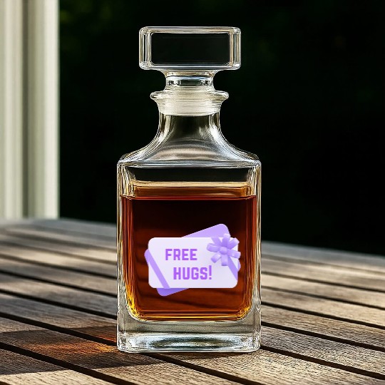Free Free Hugs Gift Card funny Whiskey Decanters