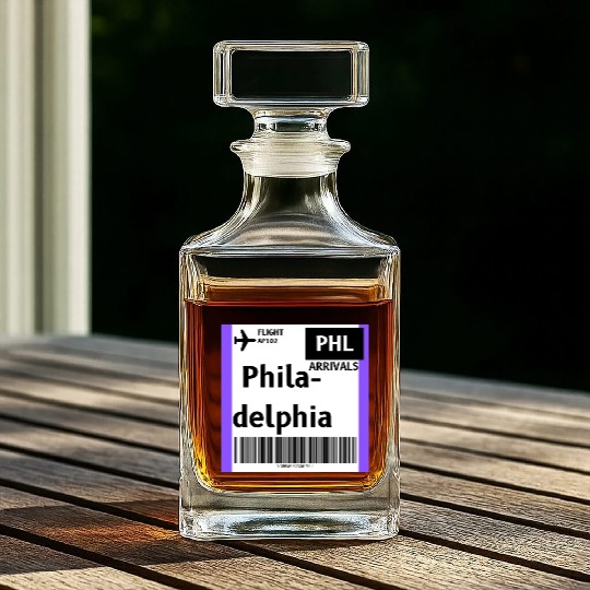 airplane ticket philadelphia Whiskey Decanters