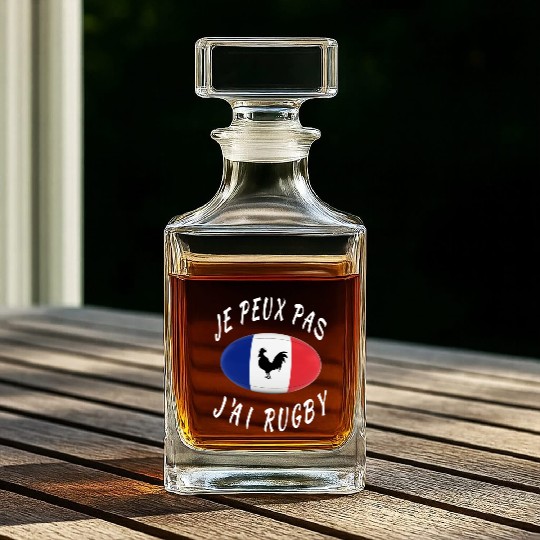 Je Peux Pas J ai Rugby France Rugby Cadeau Whiskey Decanters