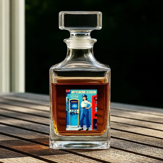 Funny Witty Retro Gaming 80s Arcade Gamer Humor Whiskey Decanters