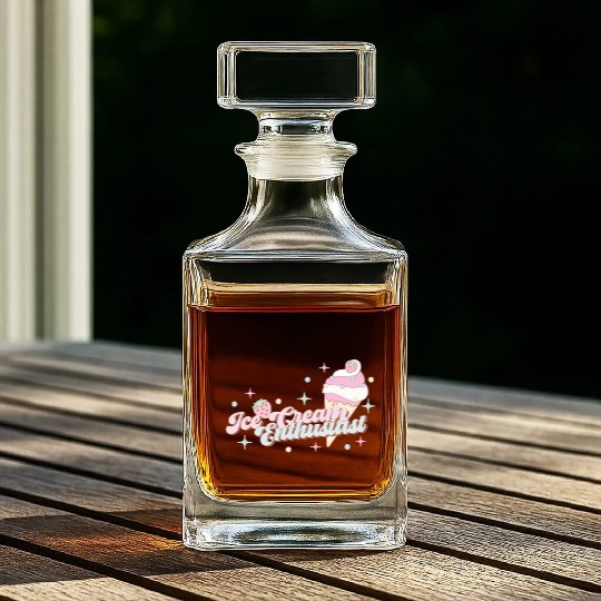 Ice Cream Enthusiast, Happy Summer Holiday Whiskey Decanters
