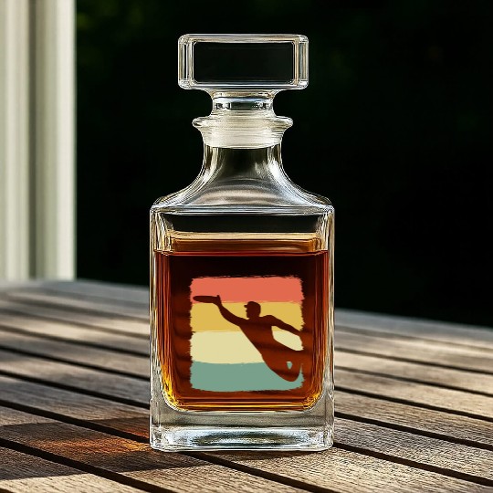 Ultimate Frisbee Player Frisbee Player Whiskey Decanters