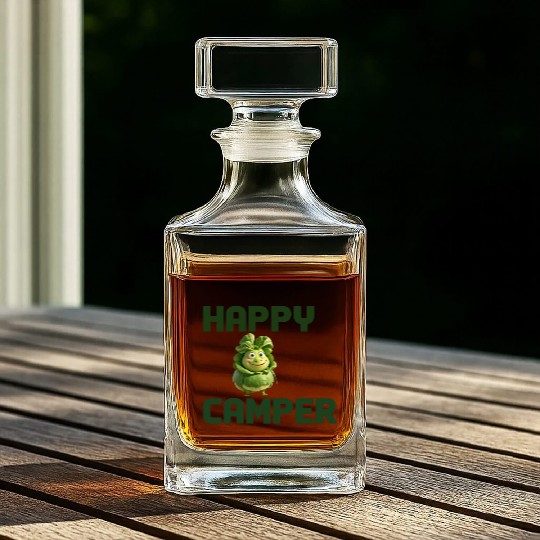 happy camper Whiskey Decanters