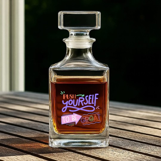 Push Yourself To Be Great Whiskey Decanters