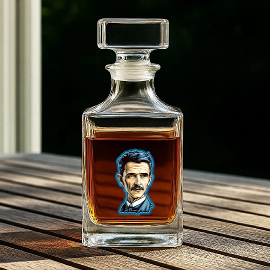 Nikola Tesla Physics Nerd Geek Whiskey Decanters