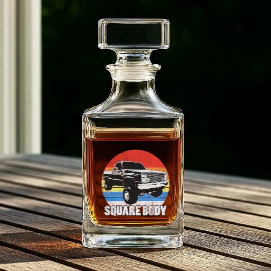 Lifted Square Body Truck Squarebody Whiskey Decanters