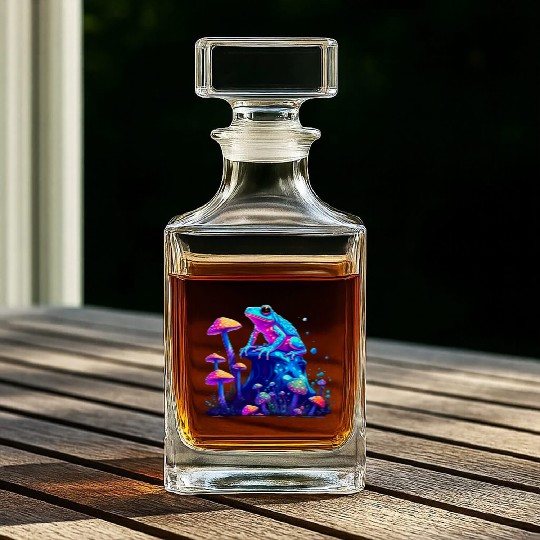 Aesthetic Frog Mushrooms Frogs for a Mushroom Whiskey Decanters
