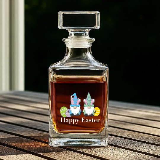Gappy Easter Garden Gnomes Whiskey Decanters