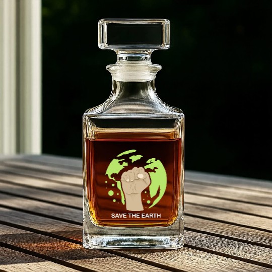 Save The Earth Whiskey Decanters