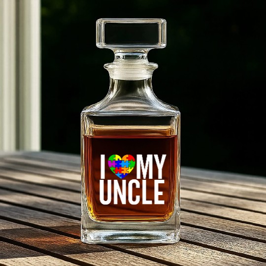 I Love my Uncle Whiskey Decanters