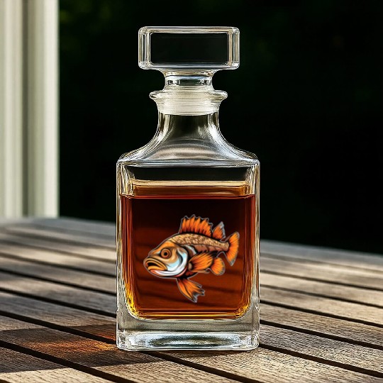 Pikeperch Fish - Nature Connected Fishing Design Whiskey Decanters