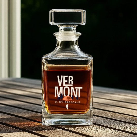 Vermont Is My Base Camp Whiskey Decanters