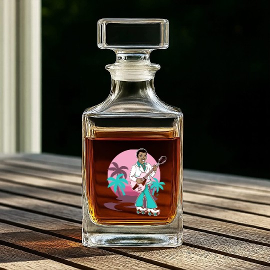 Breezin' on Wheels Retro Cartoon - Malibu Style Whiskey Decanters