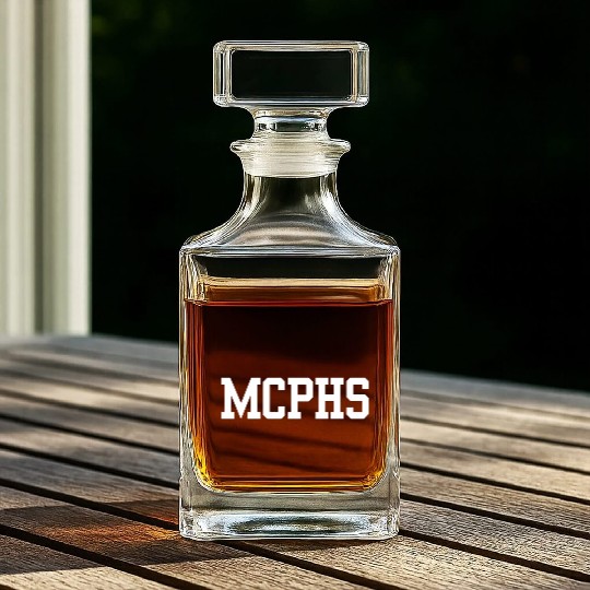 Massachusetts College Of Pharmacy And Health Whiskey Decanters