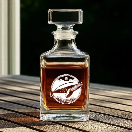 Whale Ocean Marine Whiskey Decanters