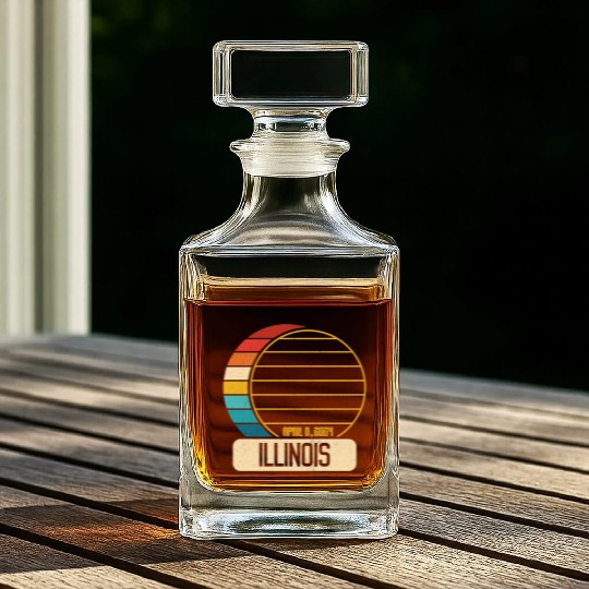 Total Solar Eclipse Illinois April 28 2024 Eclipse Whiskey Decanters