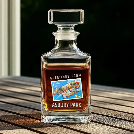 Asbury Park New Jersey Nj Travel Postcard Whiskey Decanters